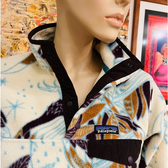 PATAGONIA SYNCHILLA Sweater Pullover Unisex Size M Snaps Closure Long Sleeves - Picture 7 of 15